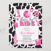 花嫁の最後の乗り物バチェロレッテ/ブライダルシャワー 招待状 (正面/裏面)