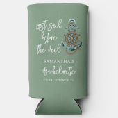 花嫁の最後の航海パーティー ヴェールの前の最後の船 スリム缶クーラー (正面)