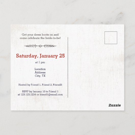 花嫁の最後の騎乗 ラスト ライド フォー ザ ブライド ポストカード (裏面)