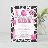 花嫁の最後の騎乗　独身最後の宴/花嫁シャワー 招待状 (スタンド正面)