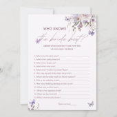 花嫁の最高のブライダルシャワーゲーム 招待状 (正面)