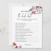 花嫁の最高のブライダルシャワーゲーム 招待状 (正面)