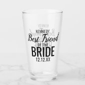 花嫁の最高の友名記念ガラス タンブラーグラス (正面)