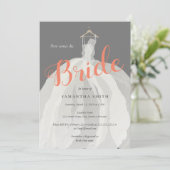 花嫁の服のウェディングシャワー 招待状 (スタンド正面)