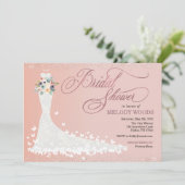 花嫁の服のブライダルシャワーの招待状 招待状 (スタンド正面)
