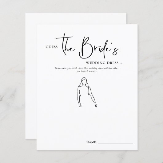 花嫁の服を当てる |ブライダルシャワー (正面/裏面)