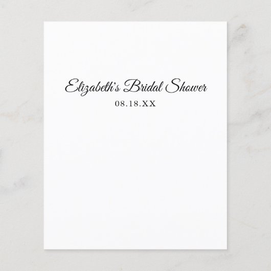 花嫁の服を当てる |ブライダルシャワー (裏面)