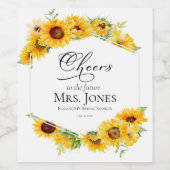 花嫁の未来に乾杯 ブライズシャワー ワインラベル (シングルラベル)