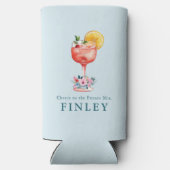 花嫁の未来に乾杯！ ブライダルシャワーのお祝い スリム缶クーラー (裏面)