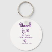 花嫁の未来に乾杯！ 紫の落書きさん キーホルダー (裏面)