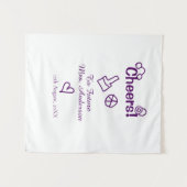 花嫁の未来に乾杯！ 紫の落書きさん タペストリー (正面(横))