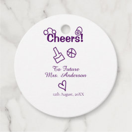 花嫁の未来に乾杯！ 紫の落書きさん フェイバータグ