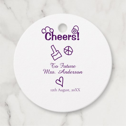 花嫁の未来に乾杯！ 紫の落書きさん フェイバータグ (正面)