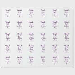 花嫁の未来に乾杯！ 紫の落書きさん ラッピングペーパー