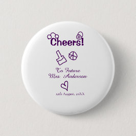 花嫁の未来に乾杯！ 紫の落書きさん 缶バッジ