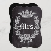 花嫁の未来のミセス・シャルボードブライダルシャワー 招待状 (正面/裏面)