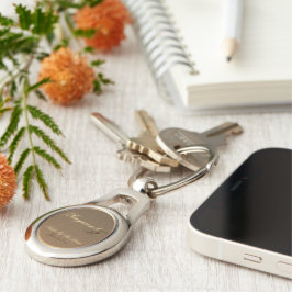 花嫁の楕円形Keychainのカスタマイズ可能な父 キーホルダー