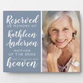 花嫁の母が記念碑を予約 フォトプラーク (正面)