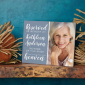 花嫁の母が記念碑を予約 フォトプラーク (側面)