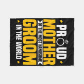 花嫁の母が選ぶ最もハンサムなウェディングマザー フリースブランケット (正面(横))