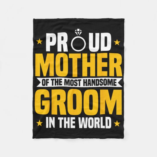 花嫁の母が選ぶ最もハンサムなウェディングマザー フリースブランケット (正面)