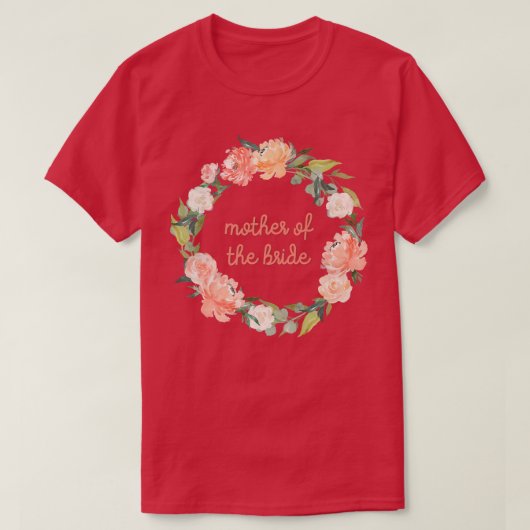 花嫁の母とおそろいのウェディングパーティTシャツ Tシャツ (デザイン正面)
