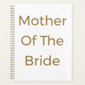 花嫁の母のためのゴールドホワイトのウェディングギフト プランナー手帳 (正面)