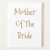 花嫁の母のためのゴールド&ホワイトのウェディングギフト プランナー手帳 (裏面)