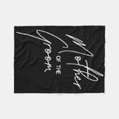 花嫁の母のための結婚式前シャワー・パーティー フリースブランケット (正面(横))