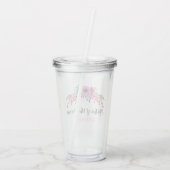 花嫁の母のための花柄パーソナライズドアイテム アクリルタンブラー (裏面)