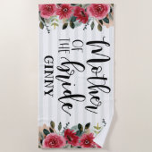 花嫁の母のバチェロレッテパーティー専用 ビーチタオル (正面)