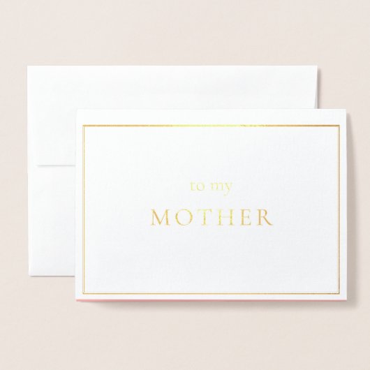 花嫁の母のメモ 箔カード (封筒付き正面)