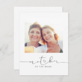 花嫁の母のモーニング結婚メッセージの写真 (正面/裏面)