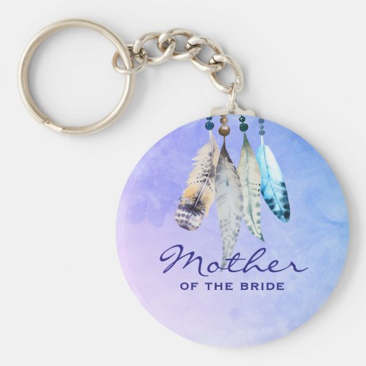 花嫁の母の水彩羽 キーホルダー (正面)