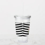 花嫁の母の水結婚色フローラモノグラム アクリルタンブラー (右)