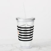 花嫁の母の水結婚色フローラモノグラム アクリルタンブラー (左)