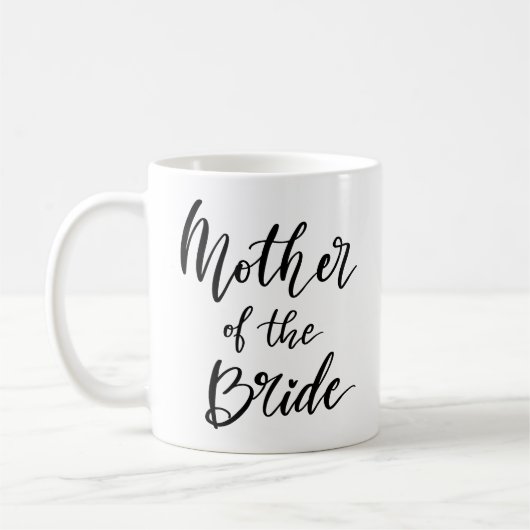 花嫁の母の脚本タイポグラフィ結婚 コーヒーマグカップ (左)