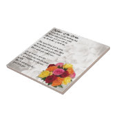 花嫁の母の詩 – 花 タイル (側面)