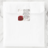 花嫁の母の詩 – Red Roses スクエアシール (バッグ)