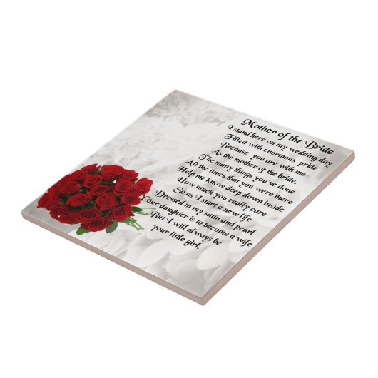 花嫁の母の詩 – Red Roses タイル (側面)