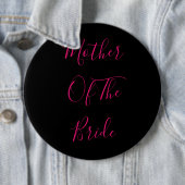 花嫁の母はピンクエレガントブラック 缶バッジ (インサイチュ)