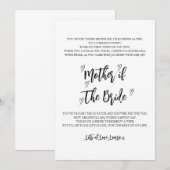 花嫁の母へのウェディングポエムカード 招待状 (正面/裏面)