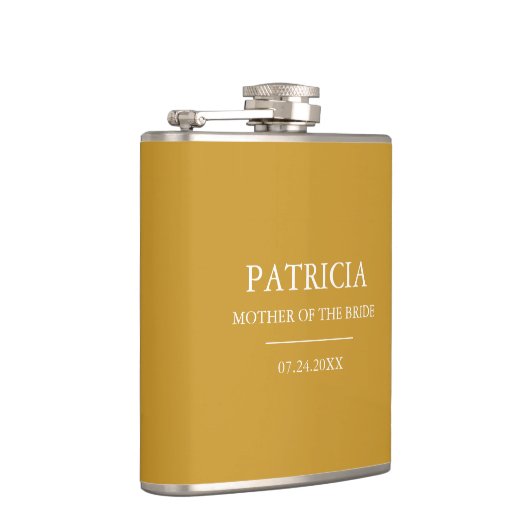 花嫁の母への贈り物：マスタードイエロープレーン フラスク (右)