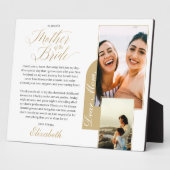 花嫁の母への贈り物 |写真とメッセージ フォトプラーク (側面)