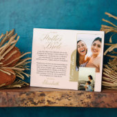 花嫁の母への贈り物 |写真とメッセージ フォトプラーク (側面)