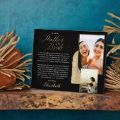 花嫁の母への贈り物 |写真とメッセージ フォトプラーク (側面)