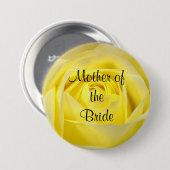 花嫁の母イエローローズ 缶バッジ (正面&裏面)