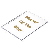 花嫁の母ウェディング金ゴールドホワイトギフトの好意 ノートブック (左側)