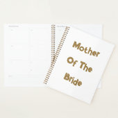 花嫁の母ウェディング金ゴールドホワイトギフトの好意 プランナー手帳 (ディスプレー)