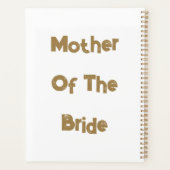 花嫁の母ウェディング金ゴールドホワイトギフトの好意 プランナー手帳 (裏面)